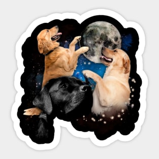 Labrador Dog Moon with Labrador Retriever-inspired Fashion Statements Sticker